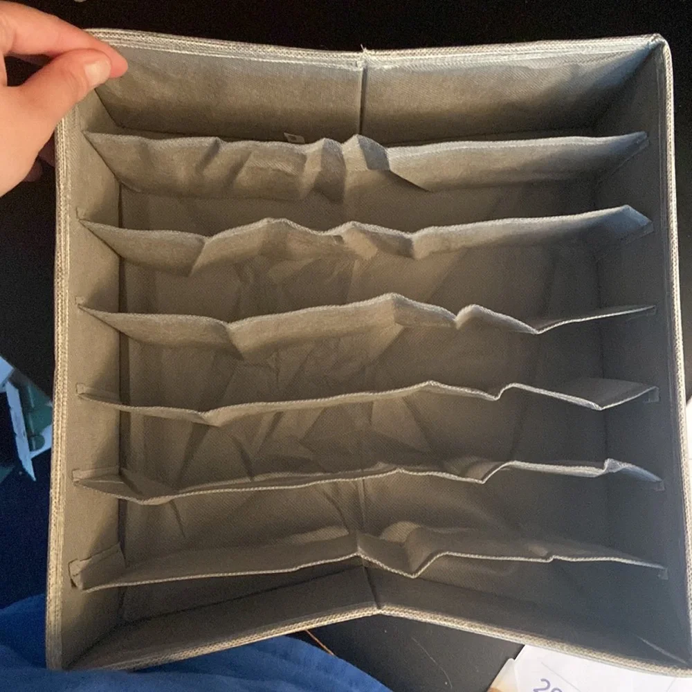 Grey 7 slot drawer organizer for bras